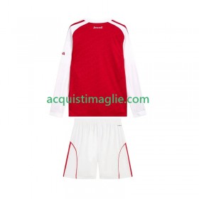 Divisa di Calcio Arsenal Bambino Prima 2025/2026 Manica Lunga